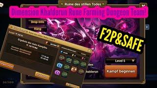 Summoners War - Dimension Khalderun Rune Farming Dungeon (Level 5) - *F2P* farming Team