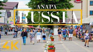 Russia | Walking through the city streets of Anapa | travel guide 4K