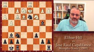 5 Minutes with GM Ben Finegold: Hill vs Capablanca, Memphis Simul (1909)