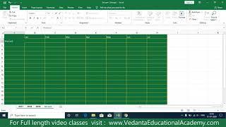 MS Excel - Format Multiple Sheets at a time I Vedanta Educational Academy