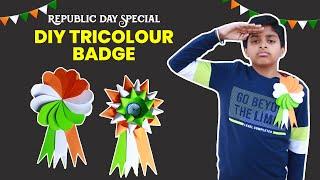 DIY Tricolour Badge | Republic Day Special | Simple Paper Craft DIY | Sparsh Hacks