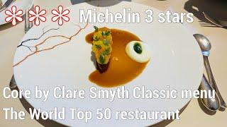 The World Top 3 Michelin Stars Restaurant Core by Clare Smyth Classic Menu-  Fine Dining London