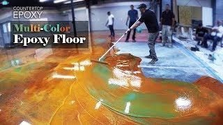 HOW TO Epoxy Floor || Countertop Epoxy || Copper Epoxy Floor || Epoxy Garage Floor | Epoxy floor DIY