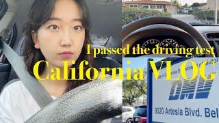 [미국인턴] California 면허 한번에 붙었어요 | california vlog | DMV the behing the wheel test | 운전면허실기