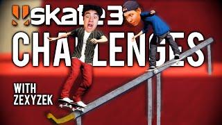 I Challenged ZexyZek With The Weirdest Skate 3 Challenges!