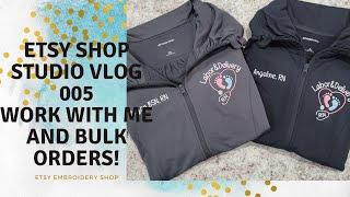 Etsy Studio Vlog 005 | Large 37 Piece Embroidery Order | Embroidery Etsy shop Work With Me