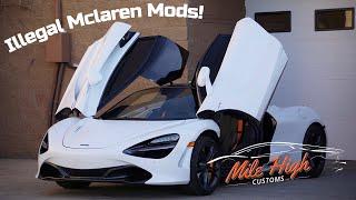 Illegal car mods! Tinting the front windshield & side markers on the Mclaren 720s!