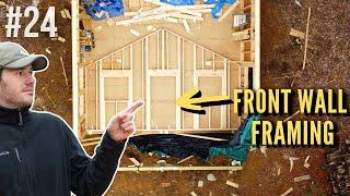 Framing the Front Gable End Wall Was Not Easy ! - EP 24