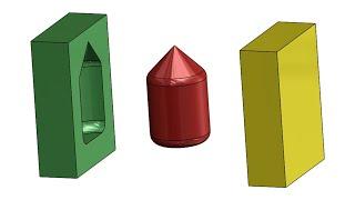  SOLIDWORKS TUTORIAL || mold tools || Simple mold design using cavity feature.