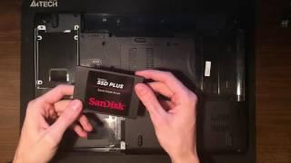 Замена HDD на SSD на ноутбуке Samsung r519 Установка SSD в ноутбук Как заменить жесткий диск