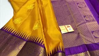 PURE KANCHIPURAM SILK SAREE WITH BEAUTIFUL RICH PALLU Rs. 9350* PLUS SHIPPING SILK MARK CERTIFIED ️