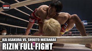 Kai Asakura vs. Shooto Watanabe FULL FIGHT [Rizin 28 – June 13, 2021] | ESPN MMA