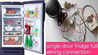 single door fridge(refrigerator) full wiring connection a to z#az electrical works#fridge repairing