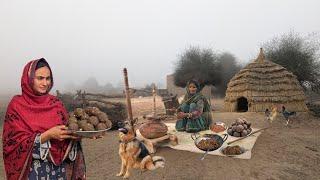 Very Unique Woman Village Life Pakistan | Desert Women Morning Routine | Culture of Pakistan