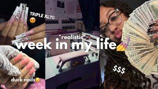 week in my life as an 18y/o nail tech  *realistic* (10 client week!!)