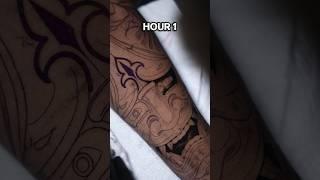 Hanya Mask Forearm Tattoo / Hour 1 Vs Hour 6  — What do you think?