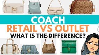 COACH RETAIL VS OUTLET - What is the difference? Worth it? Popular Coach Bags Coach Handbag Lovers