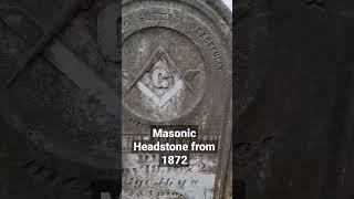 Masonic Headstone From 1872 #masonic #taphophile #Headstone #memorial #Monument #cemetery