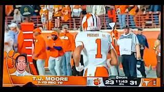 TJ Moore makes a touchdown during the first five minutes of the fourth.  #Clemson #Texas #cfbplayoff