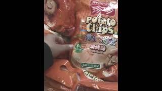 Satisfying picnic size potato chips. #shorts #satisfying #crunchy