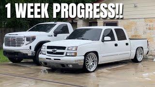 SLAMMED THE CREW CAB AND DID ALOT MORE UPGRADES!