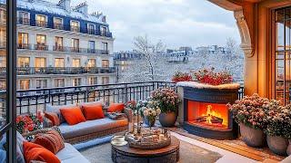 Cozy Balcony By The Fireplace Jazz - Winter Jazz, Relaxing Background Jazz Melodies to Stress Relief