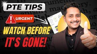 Urgent! These PTE Tips Can Save Your Score - Watch Before It's Gone!