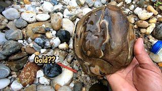 REJEKI NOMPLOK! MENCARI BATU AKIK DAPAT EMAS || GOLD NUGGET IN RIVER‼️