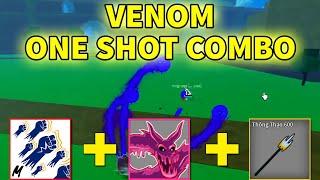 VENOM ONE SHOT COMBO | Hướng dẫn Học Combo Venom + God Human trong Blox Fruits - Roblox