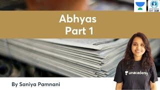 Abhyas - Part I | IIT JAM | Let's Crack IIT JAM | Saniya Pamnani