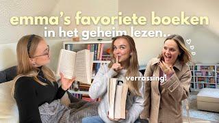 in het geheim @emmateubel haar favoriete boeken lezen (en haar verrassen!) | spoiler vrije leesvlog