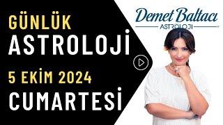 Bugün 5 Ekim 2024, Cumartesi, günlük burç yorumu, Astrolog Demet Baltacı astroloji burçlar haber