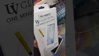 uv glue tempered glass kaise lagaye||30 second me uv glass installed  #shorts #ytshorts