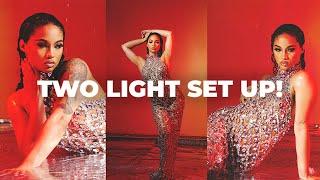 Two Light Set Up Using Color Gels | Step By Step | Indoor Water Set Shoot | Mylar Photoshoot