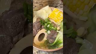 Filipino bone marrow soup (Bulalo) 