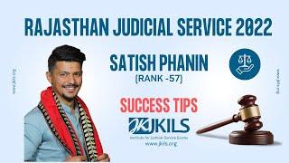 JKILS Law Institute - RJS Satish Phanin ( Rank 57 )  Sharing Success Tips