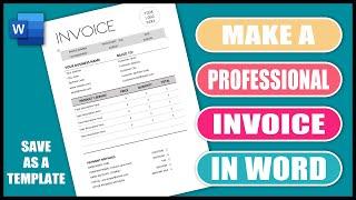 How to Make an INVOICE in MS Word | EASY TUTORIAL