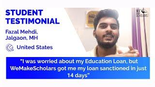 Getting my Education Loan Sanctioned in 14 days | WeMakeScholars Reviews