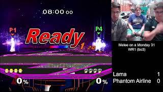 Melee on a Monday 31 WR1 - Phantom Airline (Marth) vs Lama (Sheik)