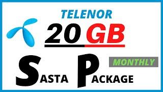 20 GB Sasta Telenor Internet Monthly Package - Telenor Net Pkg 2020