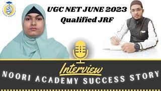 UGC NET June 2023 Qualified Student: Saulat Khan || Noori Academy's Success Story
