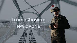 Train Chasing on bridge - Cinematic FPV Drone (FPV Romania)