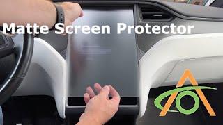 Matte Screen Protector for Tesla Model X and S by Abstract Ocean.  Installation and review!