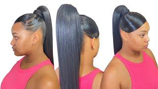 FAKE EDGES High Swoop Ponytail Look