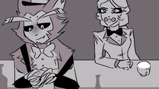 Husk gets Charlie a drink - Hazbin Hotel Comic Dub￼