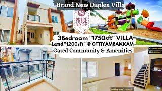 Near #OMR #3BHK "1750sft" #VillaForSale Land "1200sft" #BrandNew #GatedCommunity #OnRoad @ ₹99L Only