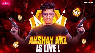 Free Fire Live - GrandMaster Rank Pushing To Top 1 #freefirelive #akshayakz