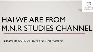 M.N.R STUDIES || Every Sunday a special video for you ...