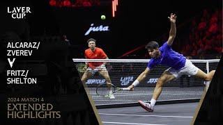 Alcaraz/Zverev v Fritz/Shelton Extended Highlights | Laver Cup 2024 Match 4