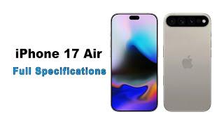 iPhone 17 Air | Full Specifications | Features and Price.